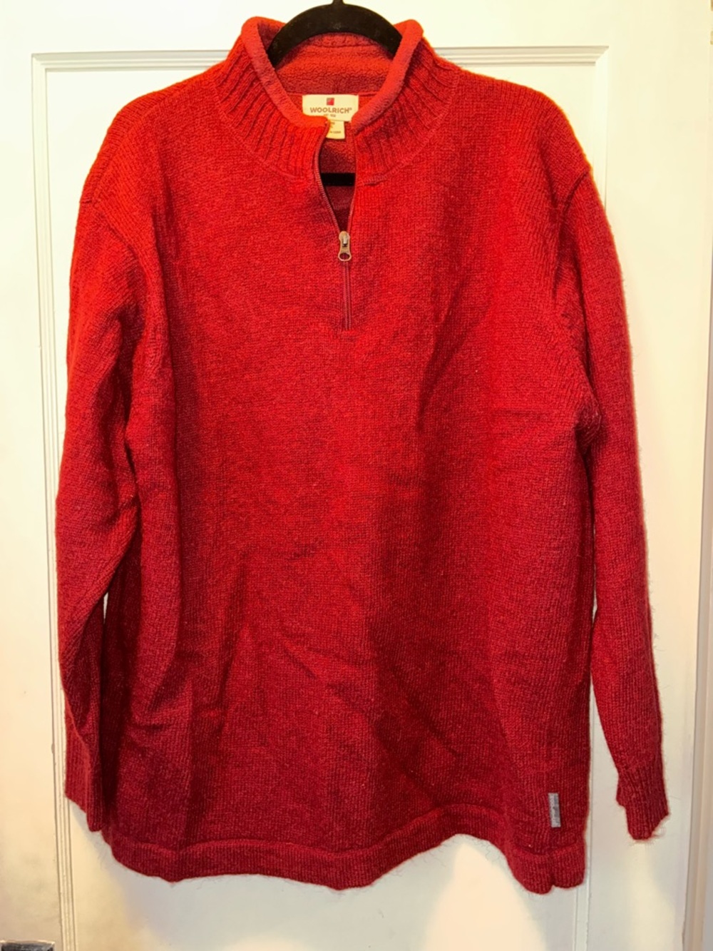 Woolrich Quarter Zip Sweater Wool Mens XL Mock Neck Long Sleeve Pullover Top